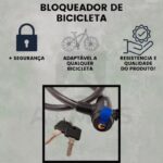 Cadeado Trava para Bicicleta com Chave – Cabo de Aço Reforçado