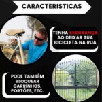 Cadeado Trava para Bicicleta com Chave – Cabo de Aço Reforçado