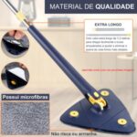 Esfregão Mop Triangular 360° – Modelo BM-F992 – Limpeza Fácil e Eficiente