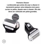 Aparador de Barba e Pelos 3 em 1 Recarregável Bivolt (Modelo KM6558) – Praticidade no Grooming