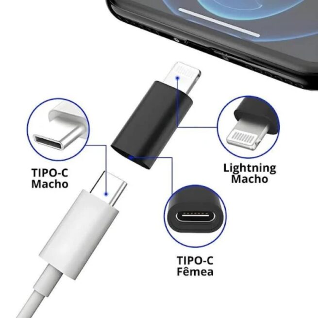 Adaptador USB-C para Lightning – Compatível com iPhone