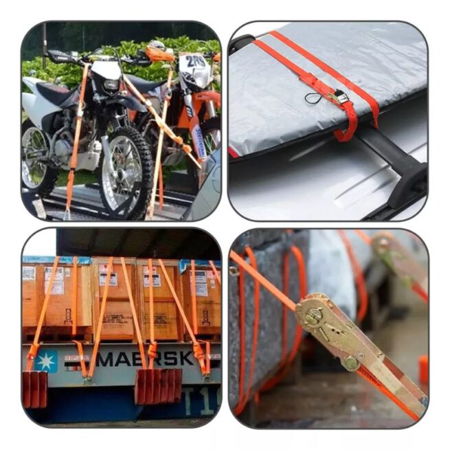 Cinta com Catraca para Fixação de Carga 1,5m Reforçada