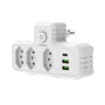 Adaptador de Tomada Benjamin (T) com USB-A e USB-C Bivolt BM-8704A – Versatilidade e Segurança