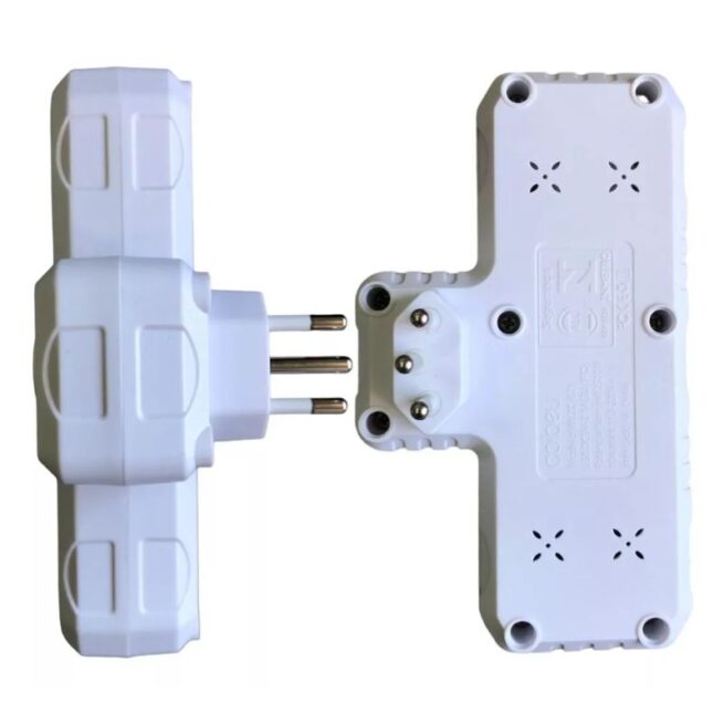 Adaptador de Tomada Benjamin (T) com USB-A e USB-C Bivolt BM-8704A – Versatilidade e Segurança