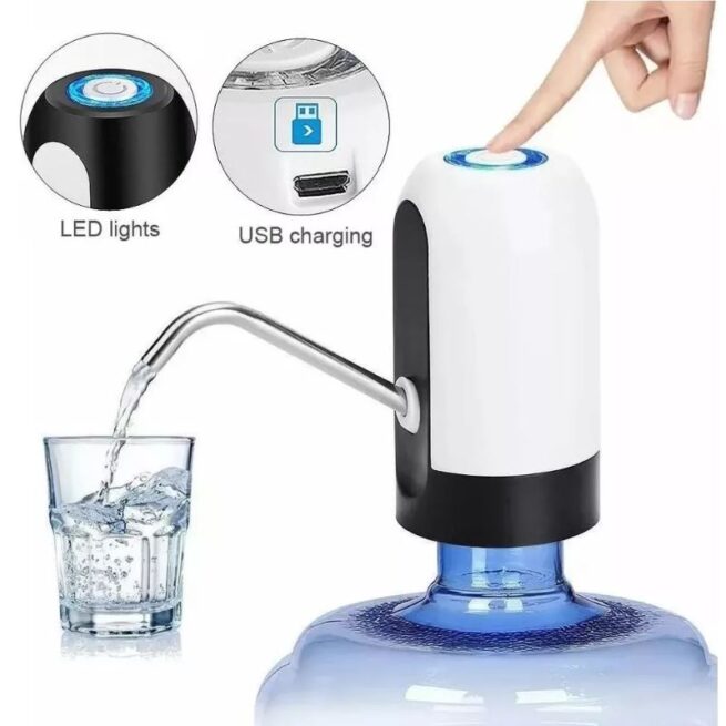 Bomba Elétrica para Galão de Água 10/20L com Filtro - Bivolt