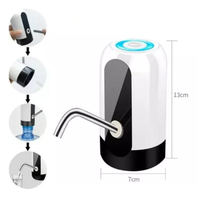 Bomba Elétrica para Galão de Água 10/20L com Filtro - Bivolt