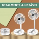Mini Ventilador Dobrável com Suporte para Celular - Bivolt