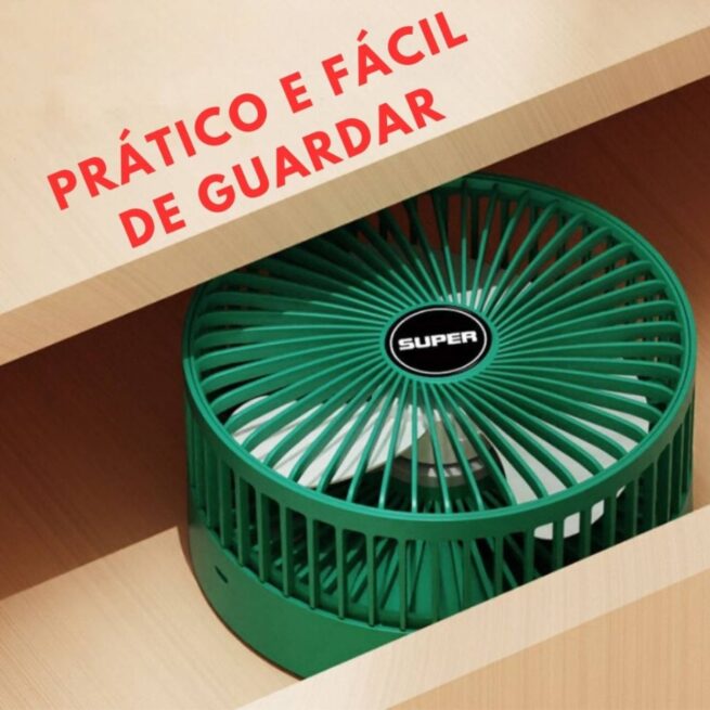 Mini Ventilador Dobrável com Suporte para Celular - Bivolt