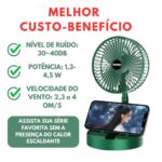 Mini Ventilador Dobrável com Suporte para Celular - Bivolt
