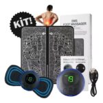 Kit Massagem Completo – Tapete e Massageador Elétrico para Alívio de Dores nos Pés e Músculos