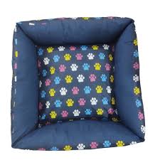 Cama Pet Quadrada Estampada para Cães e Gatos - Cores Sortidas