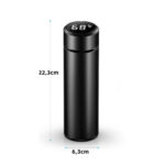 Personalizado - Garrafa Térmica com LED e Termômetro 500 ml – Branco – Tecnologia e Praticidade