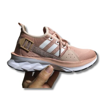 Tênis Adidas Fivela - 1ª Linha Premium Nude