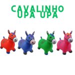 Cavalinho Upa Upa Inflável de Borracha - Laranja (Grande)