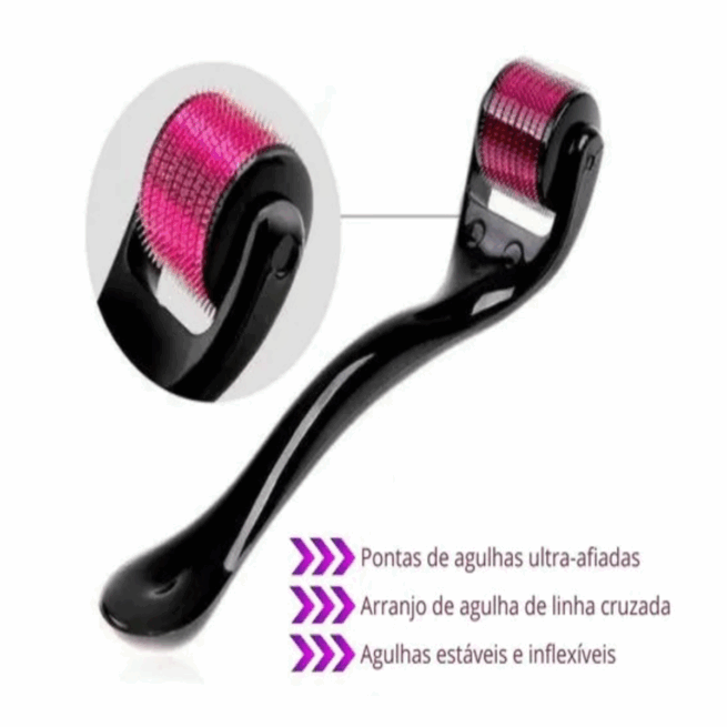 Dermaroller com Microagulhas Anti-Rugas 1mm – Tratamento Estético Eficaz