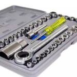 Jogo de Ferramentas com Maleta 40 Peças Soquetes e Catraca – Cinza – Completo e Resistente