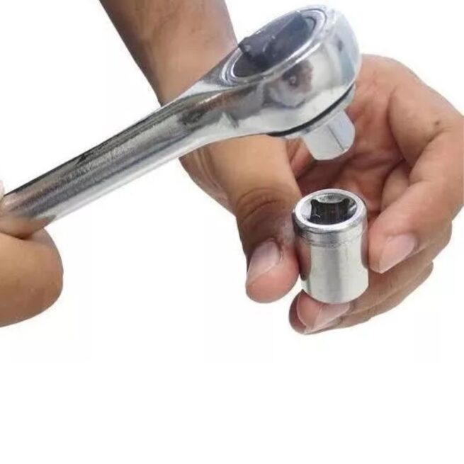 Jogo de Ferramentas com Maleta 40 Peças Soquetes e Catraca – Cinza – Completo e Resistente