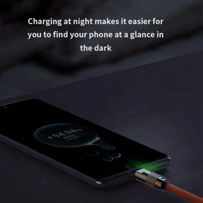 Cabo Carregador Turbo Premium Tipo-C - Laranja