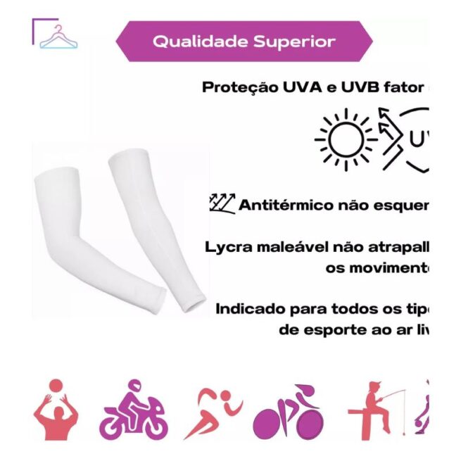 Manguito de Proteção Solar UV BX-7206 - Branco