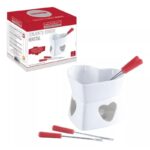 Aparelho Fondue Cerâmica 7 Peças Coração Herstal 320ml – Cores Sortidas