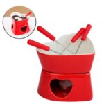 Aparelho Fondue Cerâmica 7 Peças Coração Herstal 320ml – Cores Sortidas