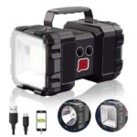 Lanterna Holofote Recarregável W844 – Potência, Zoom Telescópico e Power Bank Bivolt