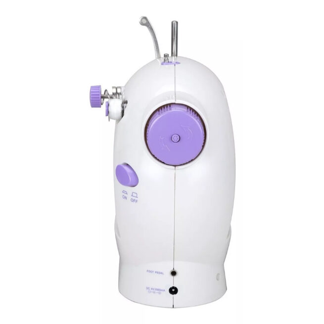 Mini Máquina de Costura Elétrica Portátil MiniSewing Machine SM-202A - Branco