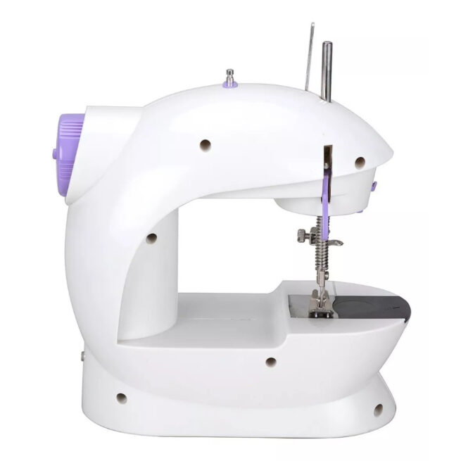 Mini Máquina de Costura Elétrica Portátil MiniSewing Machine SM-202A - Branco
