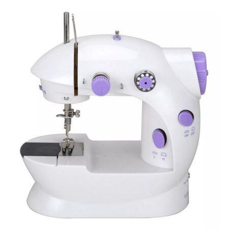 Mini Máquina de Costura Elétrica Portátil MiniSewing Machine SM-202A - Branco