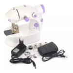 Mini Máquina de Costura Elétrica Portátil MiniSewing Machine SM-202A - Branco