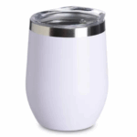Copo Cuia Térmico Inox 360 ml com Tampa Antivazamento – Branco Personalizado – Qualidade e Praticidade