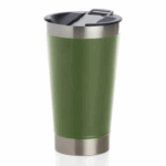 Copo Térmico Inox 473 ml com Tampa e Abridor – Verde Militar Personalizado – Estilo e Praticidade