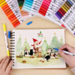 Kit Livro Colorir Bobbie Goods (Azul) + 80 Canetas - Com Maletinha