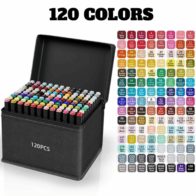 Kit Livro para Colorir Bobbie Goods (Roxo) + 120 Canetas Coloridas