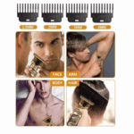 Máquina de Cortar Cabelo Dragão Elétrica Sem Fio Bivolt com 4 Pentes – Acabamento Profissional