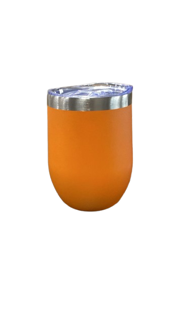 Copo Cuia Térmico Inox Personalizado 360 ml com Tampa Antivazamento – Laranja – Estilo e Eficiência