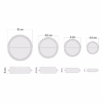 Conjunto de Formas para Pastel 4 Peças - Fácil de Usar e Limpar