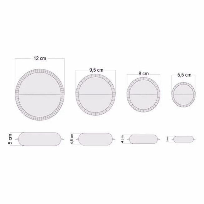Conjunto de Formas para Pastel 4 Peças - Fácil de Usar e Limpar