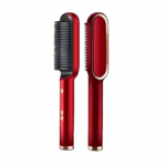 Escova alisadora elétrica bivolt - Vermelho - cabelos lisos com facilidade