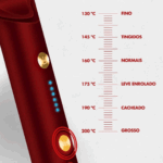 Escova alisadora elétrica bivolt - Vermelho - cabelos lisos com facilidade