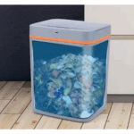 Lixeira Automática 15L Cinza com Sensor de Movimento – Praticidade e Higiene