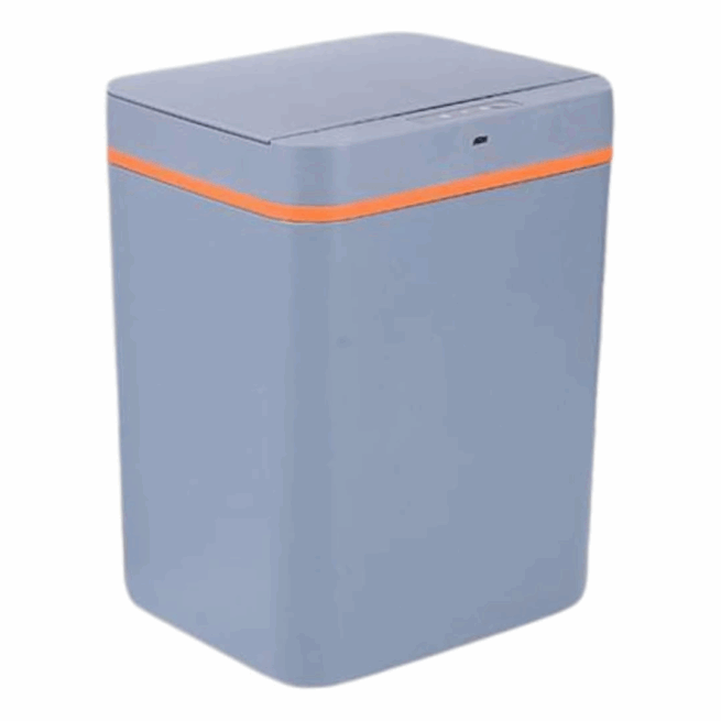Lixeira Automática 15L Cinza com Sensor de Movimento – Praticidade e Higiene