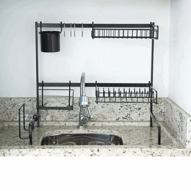 Organizador Suspenso para Pia de Cozinha Autosustentável com 14 Peças - Aramado