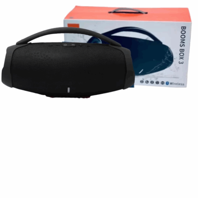 Caixa de Som Bluetooth Boombox 3 Preto Bivolt – Potência e Qualidade de Som