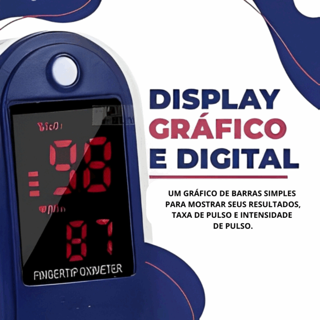 Oxímetro Digital Portátil de Pulso para Dedo