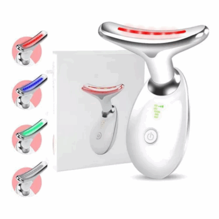 Massageador Facial com Luz LED Bivolt - Tratamento Profissional em Casa (Cores Sortidas)
