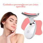 Massageador Facial com Luz LED Bivolt - Tratamento Profissional em Casa (Cores Sortidas)
