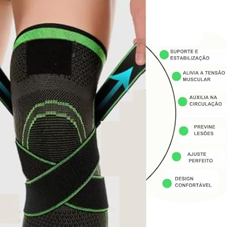 Par de joelheiras de compressão ortopédica - MWKS 6906 - suporte e proteção