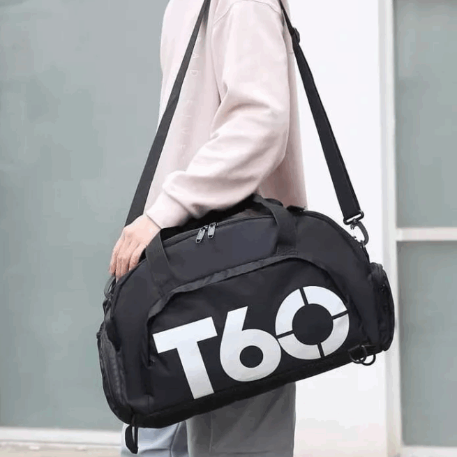 Bolsa Esportiva Multifuncional T60 Preto – Versátil e Resistente