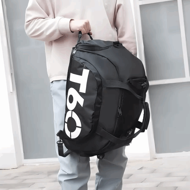 Bolsa Esportiva Multifuncional T60 Preto – Versátil e Resistente